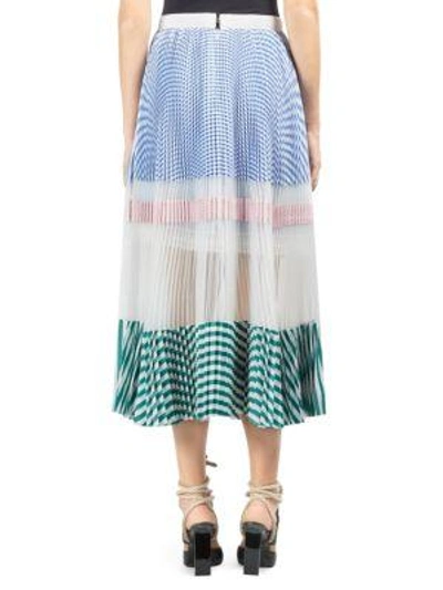Shop Sacai Multi Stripe Midi Skirt In Stripe Multi