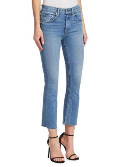 Shop Rag & Bone Hana Crop Medium Wash Jeans In Levee