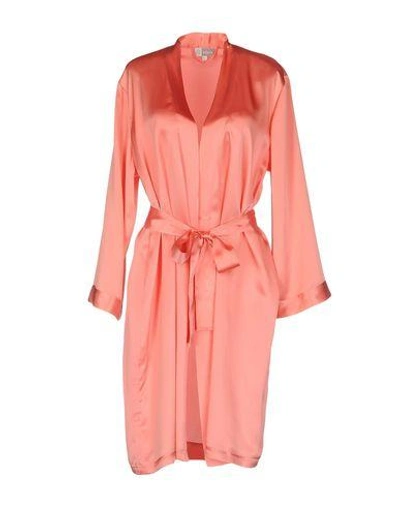 Shop Vivis Robes In Salmon Pink