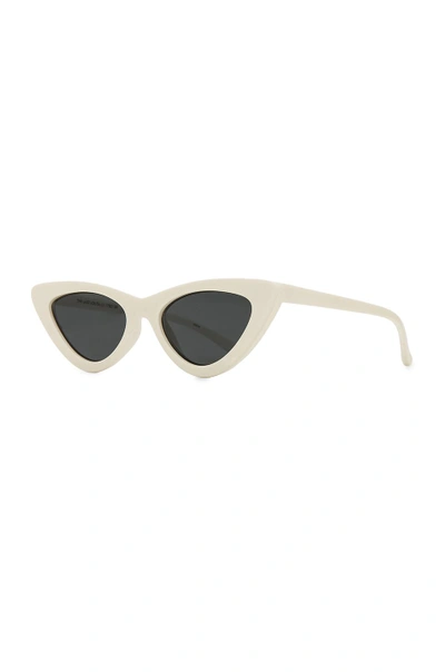 Shop Le Specs X Adam Selman The Last Lolita In White & Smoke Mono