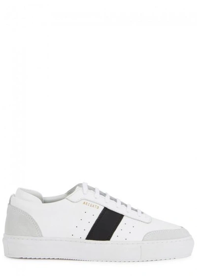 Shop Axel Arigato Dunk White Leather Trainers In White And Black