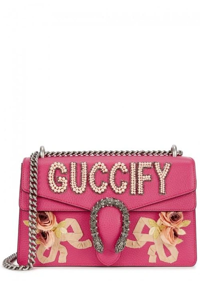 Shop Gucci Dionysus Small Fuchsia Shoulder Bag