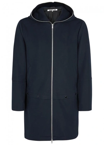 Shop Mcq By Alexander Mcqueen Navy Hooded Jacket