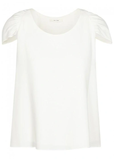 Shop The Row Ada Ivory Cape-back Top