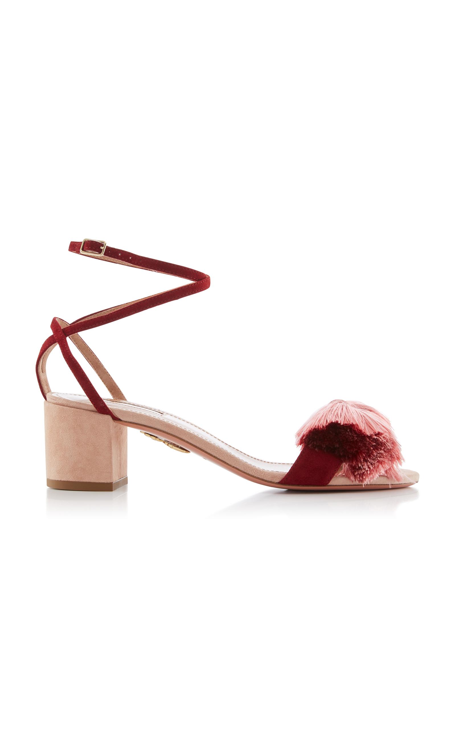 lotus red sandals