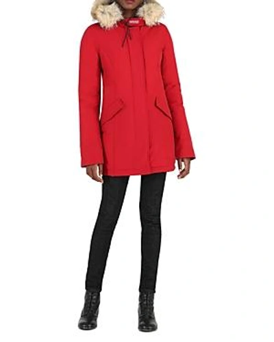 Shop Woolrich Down Coat - Arctic Parka In Red