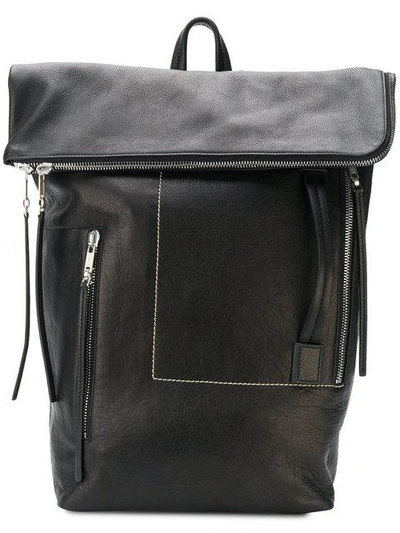 Shop Rick Owens Flap Backpack - Black