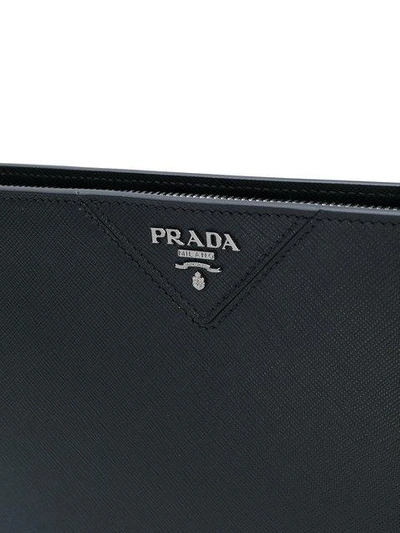 Shop Prada Portfolio Clutch Bag In F0002