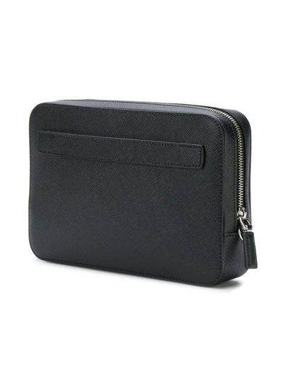 structured logo pouch