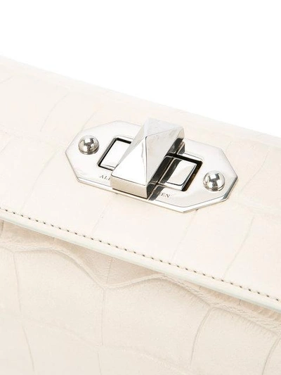 Shop Alexander Mcqueen Box Bag In 9007 White Bone