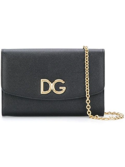 Shop Dolce & Gabbana Wallet On A Chain - Black