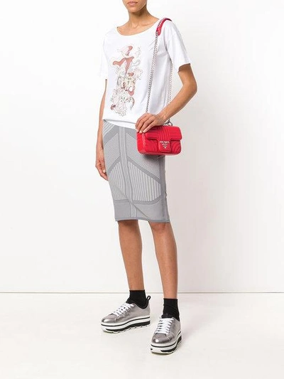 Shop Prada Diagramme Shoulder Bag - Red
