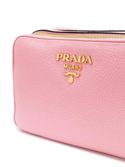 Shop Prada Saffiano Double Zip Crossbody Bag