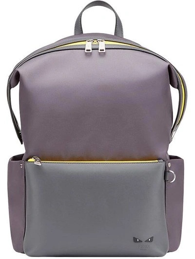 Shop Fendi Bag Bugs-appliqué Backpack - Grey