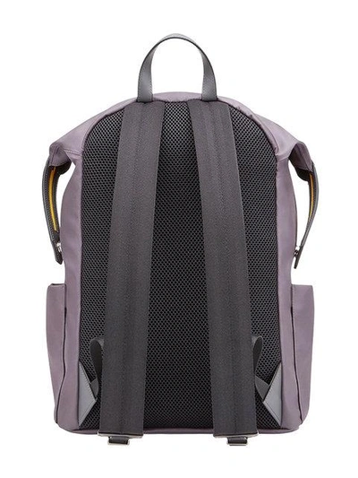 Shop Fendi Bag Bugs-appliqué Backpack - Grey