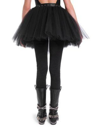 Shop Moschino Tulle Hem Skirt In Black