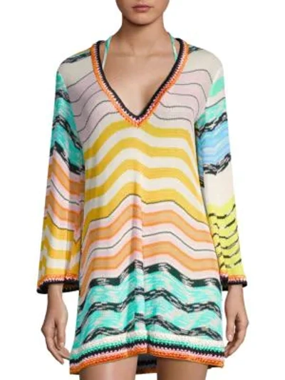 Shop Missoni Multi-stripe Knit Dress