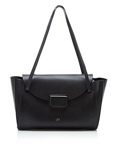Shop Jason Wu Marion Leather Shoulder Bag In Black/gold