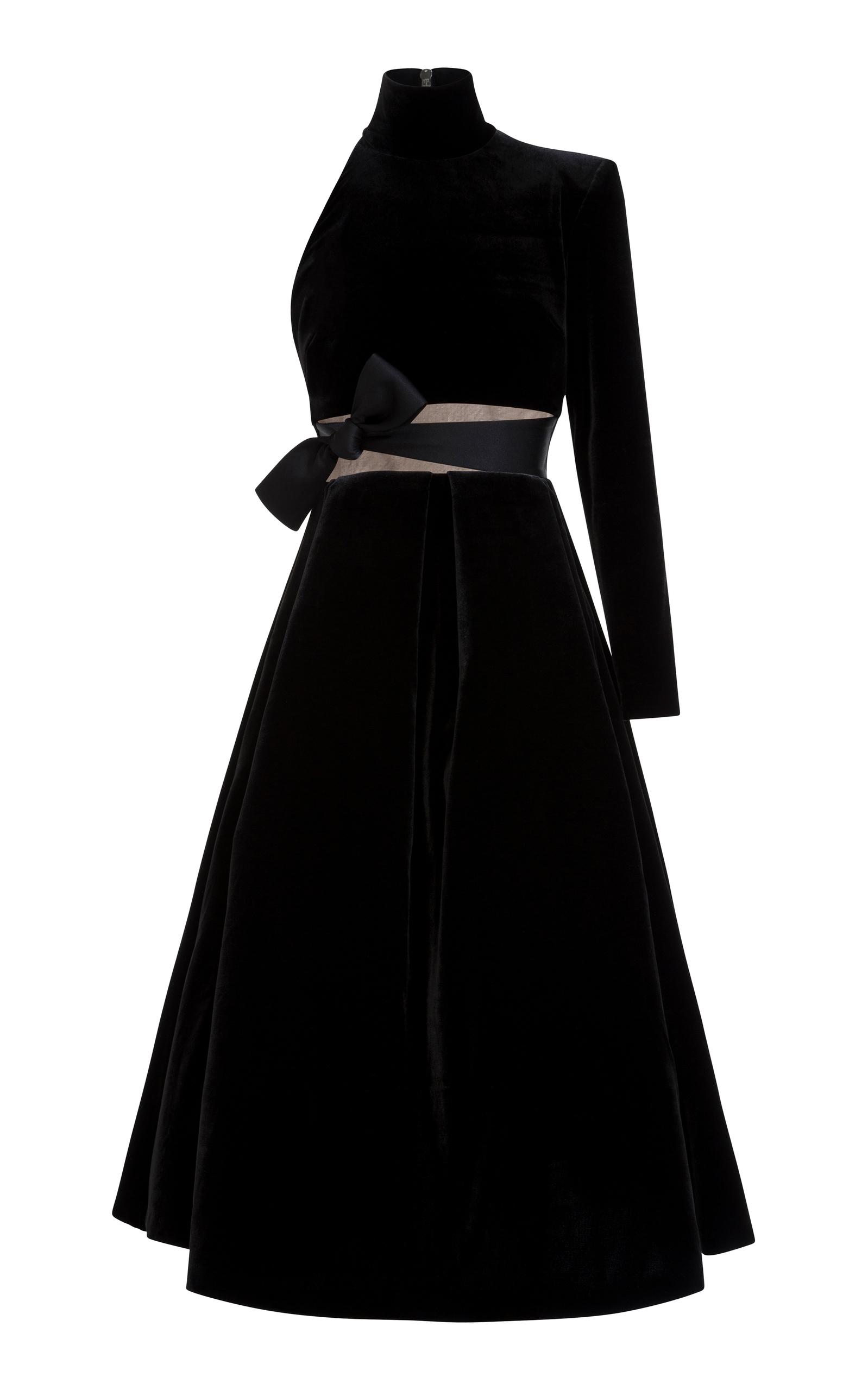 alex perry black velvet dress