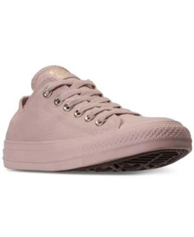 Shop Converse Women's Chuck Taylor Ox Casual Sneakers From Finish Line In Particle Beige/particle B