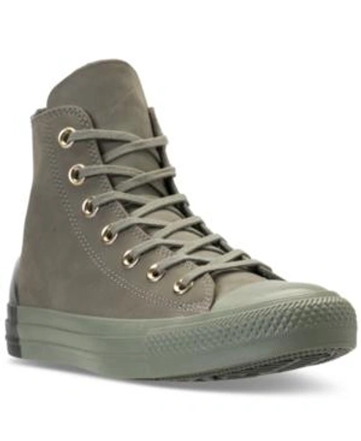 Converse Women's Chuck Taylor All Star Tonal Nubuck Leather High Top  Sneakers In Dark Stucco/dark Stucco/r | ModeSens