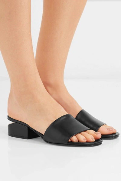 Shop Alexander Wang Lou Leather Sandals In Black