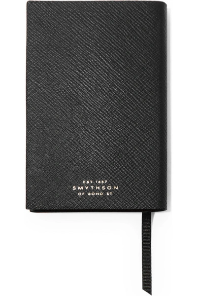 Shop Smythson Panama Recipe For Success Textured-leather Notebook In Black