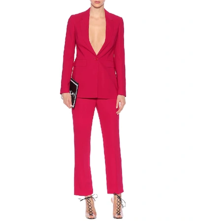 Shop Givenchy Crêpe Trousers In Pink