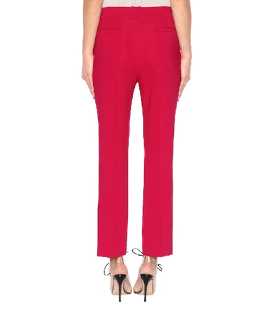 Shop Givenchy Crêpe Trousers In Pink