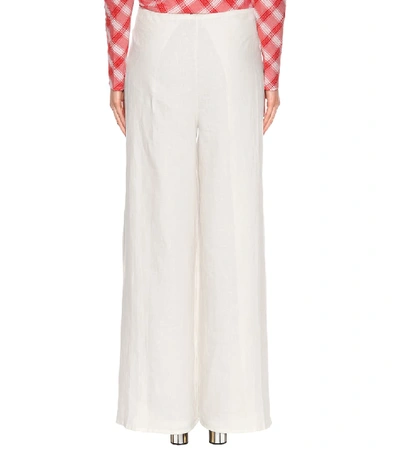 Shop Johanna Ortiz Monterrey Linen Trousers In White