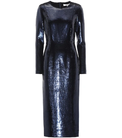 Shop Diane Von Furstenberg Sequin-embellished Midi Dress In Blue