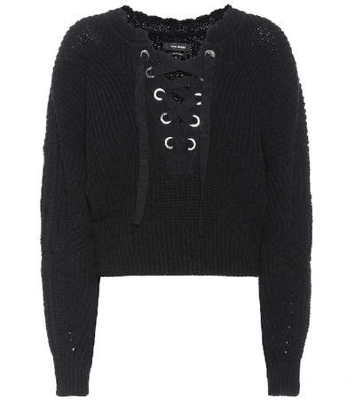 Shop Isabel Marant Laley Lace-up Sweater In Black