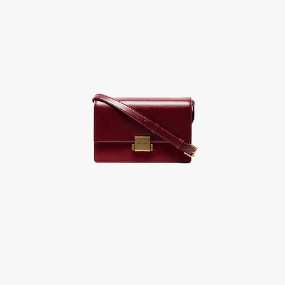 Shop Saint Laurent Bordeaux Bellechasse Leather Shoulder Bag In Red