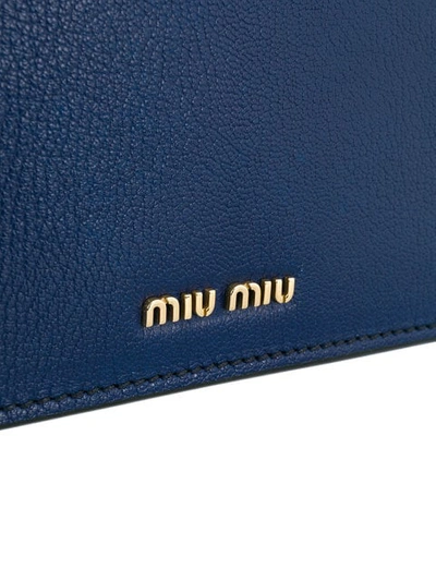 Shop Miu Miu Miu Lady Shoulder Bag In Blue
