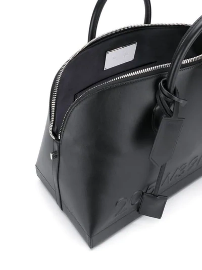 Shop Calvin Klein 205w39nyc Logo Embossed Tote Bag - Black