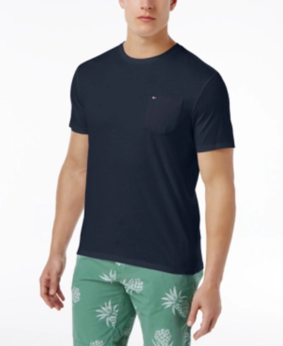 Tommy Hilfiger T-shirt With Round Neck And Short Sleeves In Navy Blazer