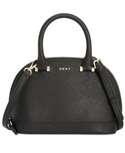 Shop Dkny Round Small Satchel, Created For Macy's In Black