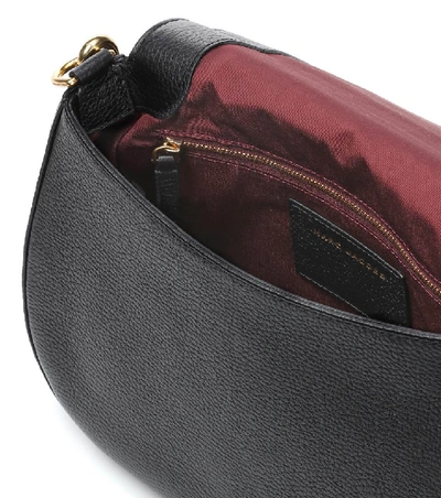 Shop Marc Jacobs Recruit Nomad Leather Shoulder Bag In Black