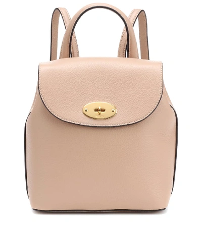Shop Mulberry Mini Bayswater Leather Backpack In Rosewater