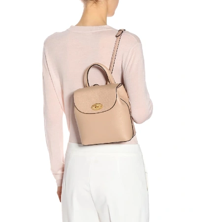 Shop Mulberry Mini Bayswater Leather Backpack In Rosewater