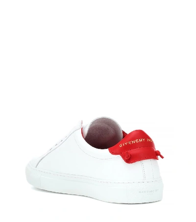 Shop Givenchy Urban Knots Leather Sneakers In White