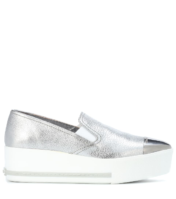 miu miu cap toe platform sneakers