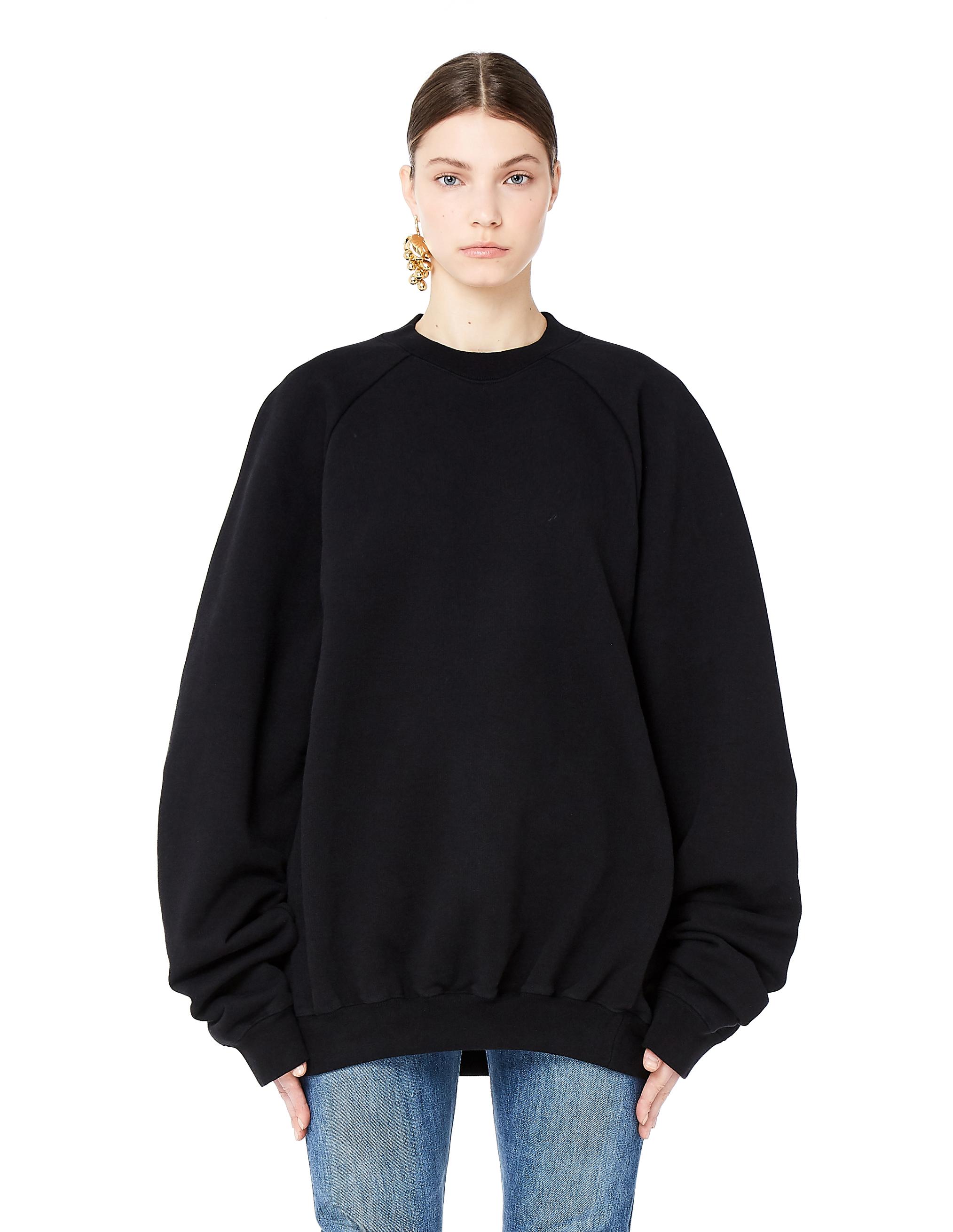 Vetements Unskinny Cotton Sweatshirt In Black | ModeSens