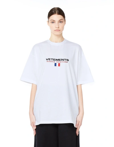 Vetements haute Couture T-shirt in White Womens Tops Vetements Tops 