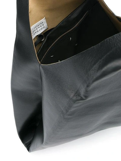 Shop Maison Margiela Shopper Leather Tote Bag