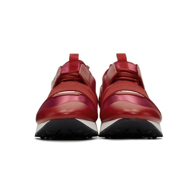 Shop Balenciaga Red Race Sneakers