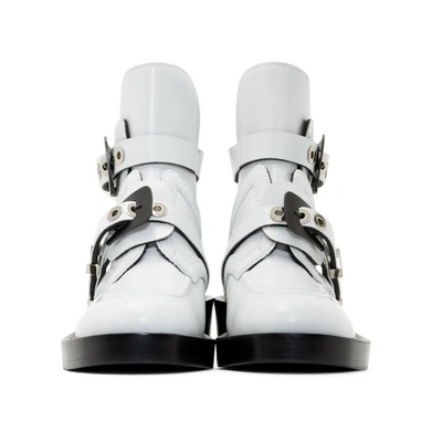 Shop Balenciaga White Ceinture Boots In 9000 White