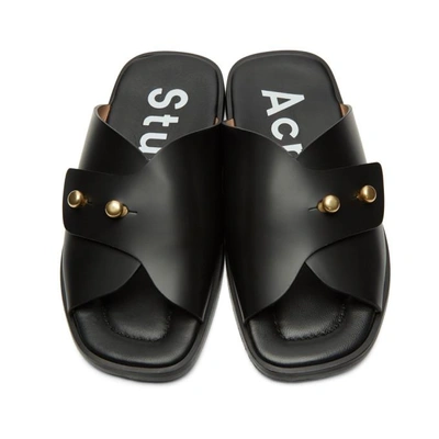 Jeg tror, ​​jeg er syg lunge at donere Acne Studios Jilly Studded Slide Sandal In Black | ModeSens