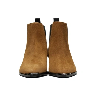 Shop Acne Studios Tan Suede Jensen Boots In Dark Camel