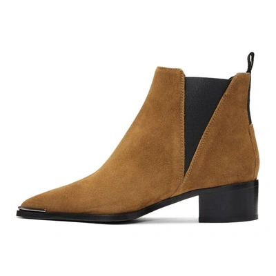 Shop Acne Studios Tan Suede Jensen Boots In Dark Camel